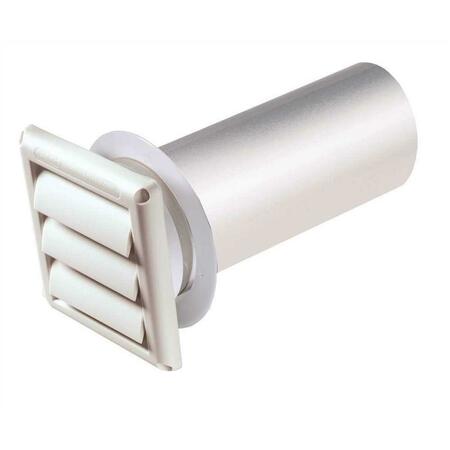 LAMBRO INDUSTRIES 4 in. White Plastic Louvered Vent with Tail Piece, 18PK 267WKD